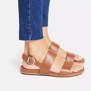 NEW Fitflop Gracie Leather Sandals with Backstrap Size 7